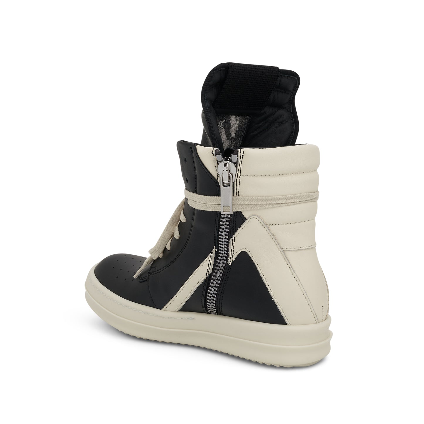 Geobasket Leather Sneaker in Black/Milk