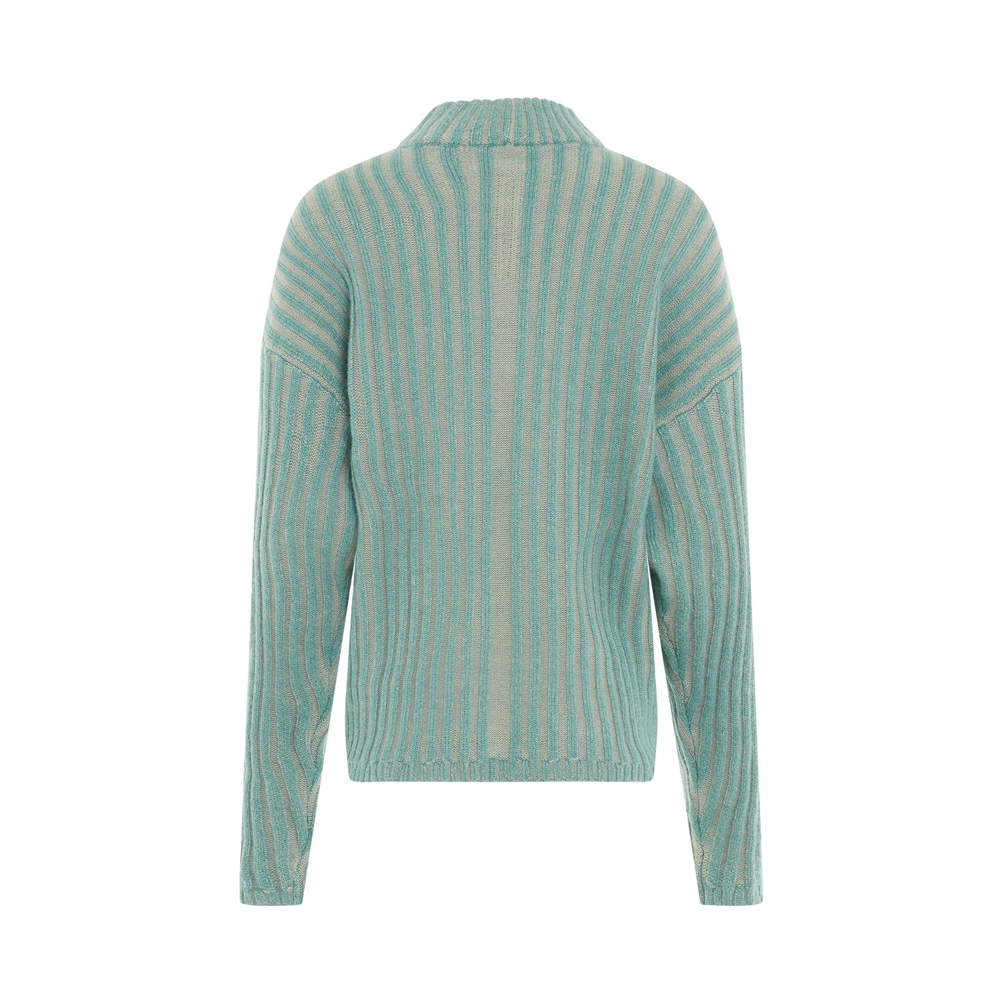 Cropped Tommy Luppeto Knit Sweater in Blue