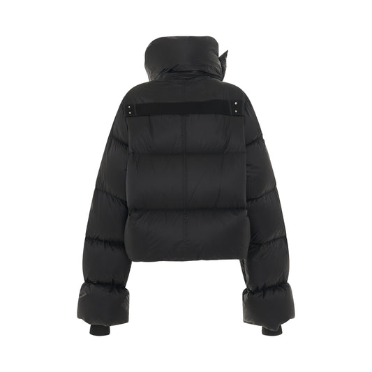 Funnel Neck Down Jacket in Black