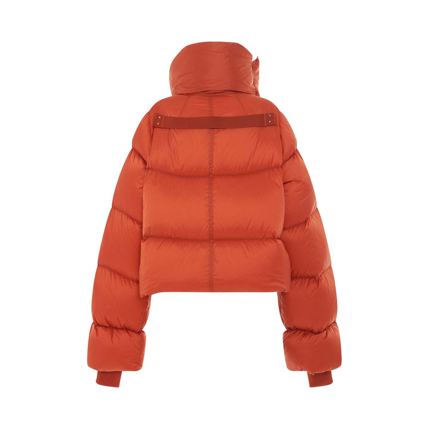 Funnel Neck Down Jacket in Orange