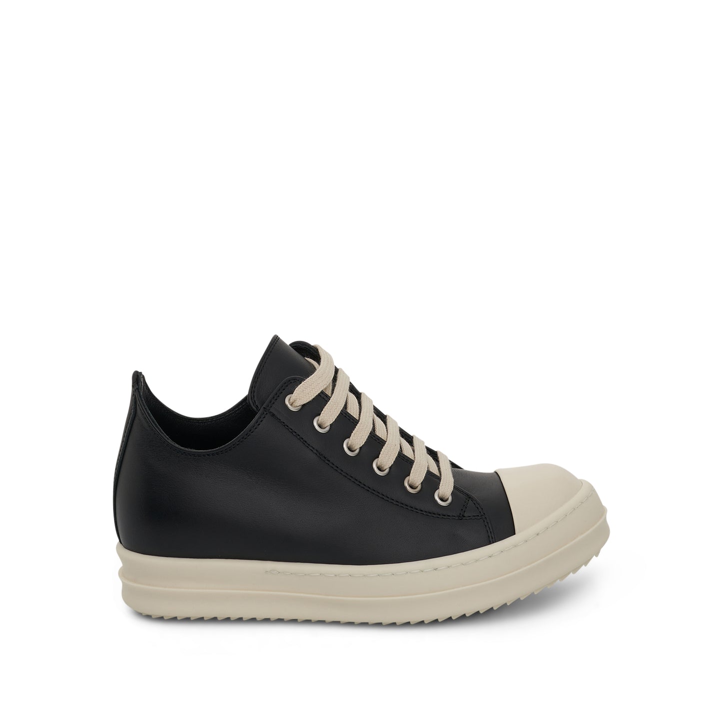 Strobe Leather Sneaker in Black/Milk