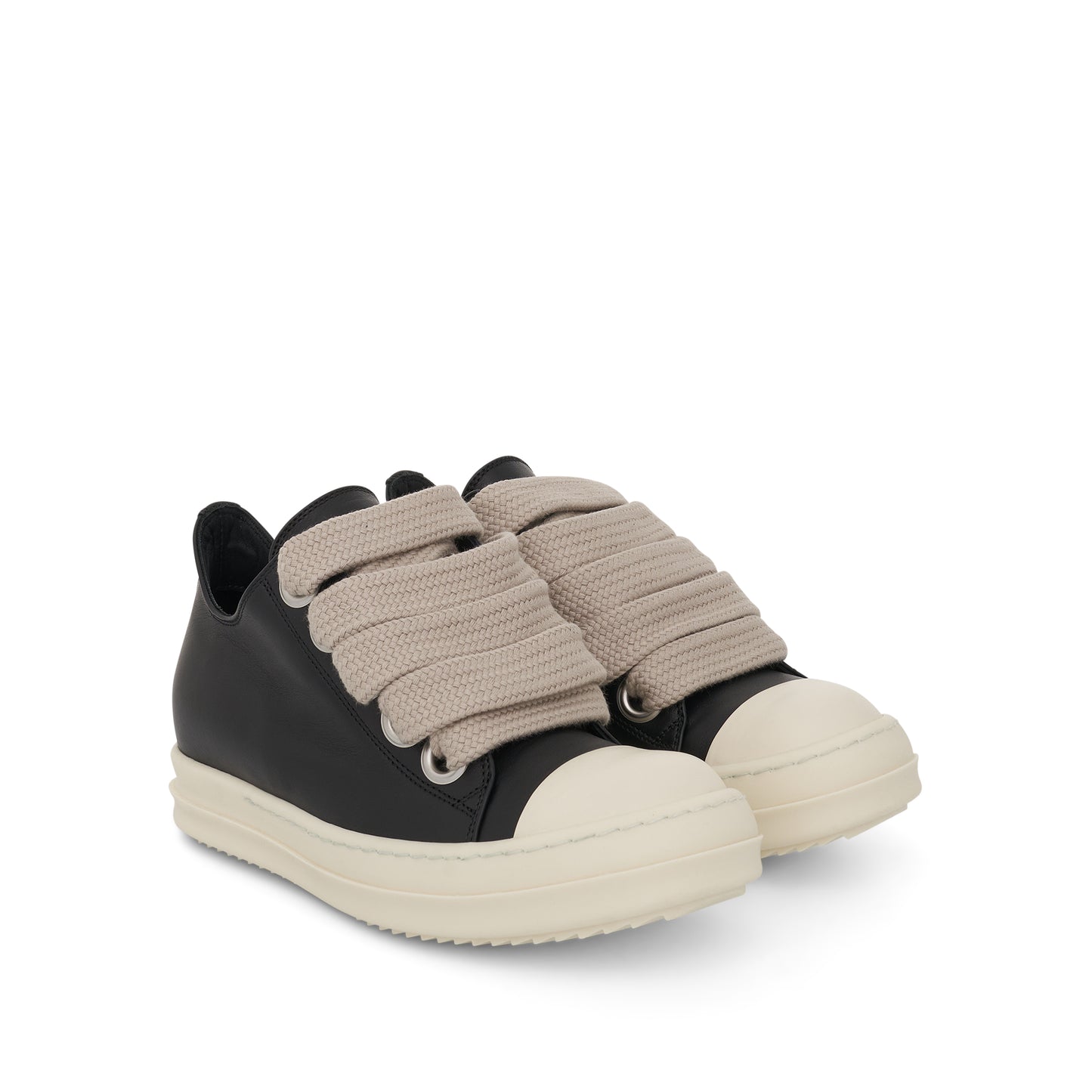 Strobe Sneaker with Jumbo Laces in Black/Milk