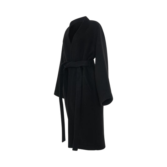 Dagger Robe Woven Coat in Black