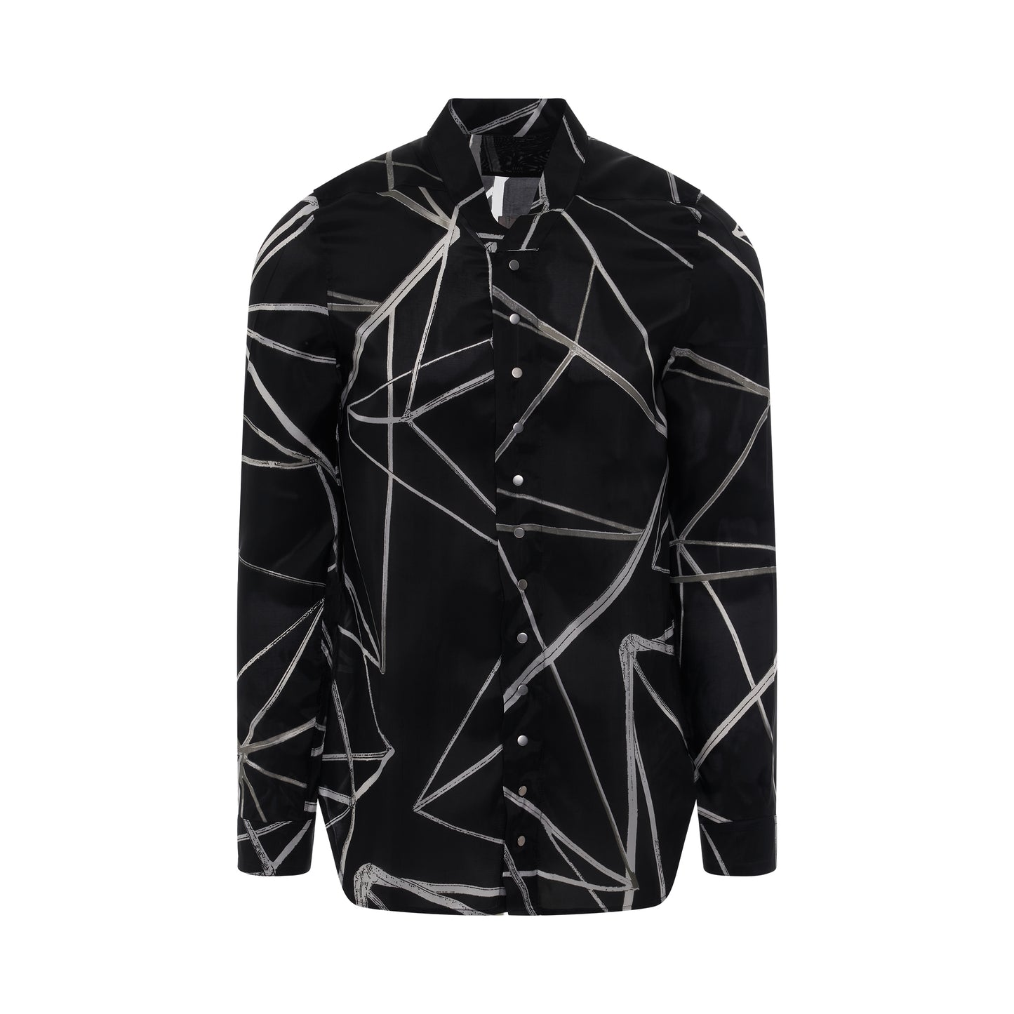 Snap Collar Faun Shirt in Black/Natural