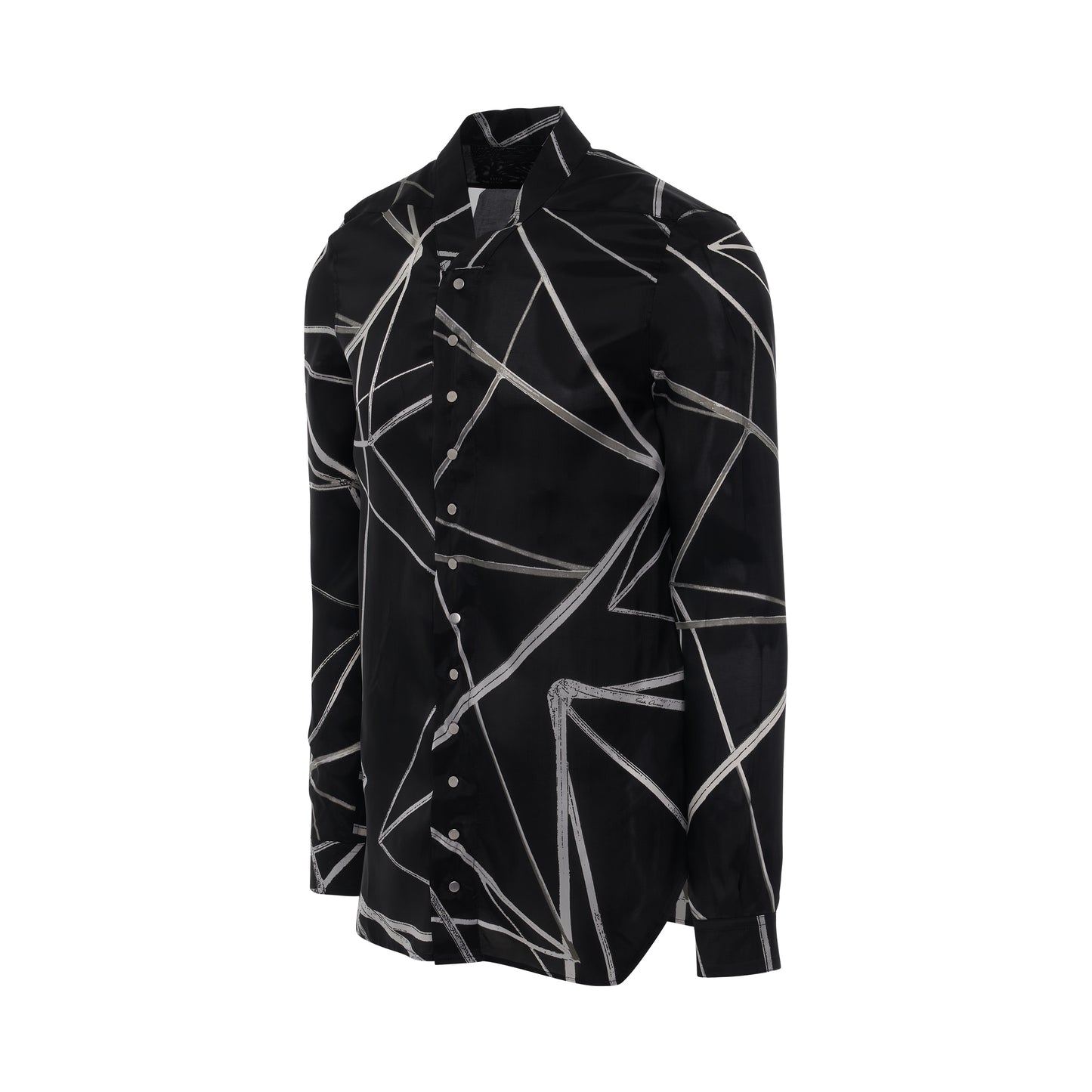 Snap Collar Faun Shirt in Black/Natural