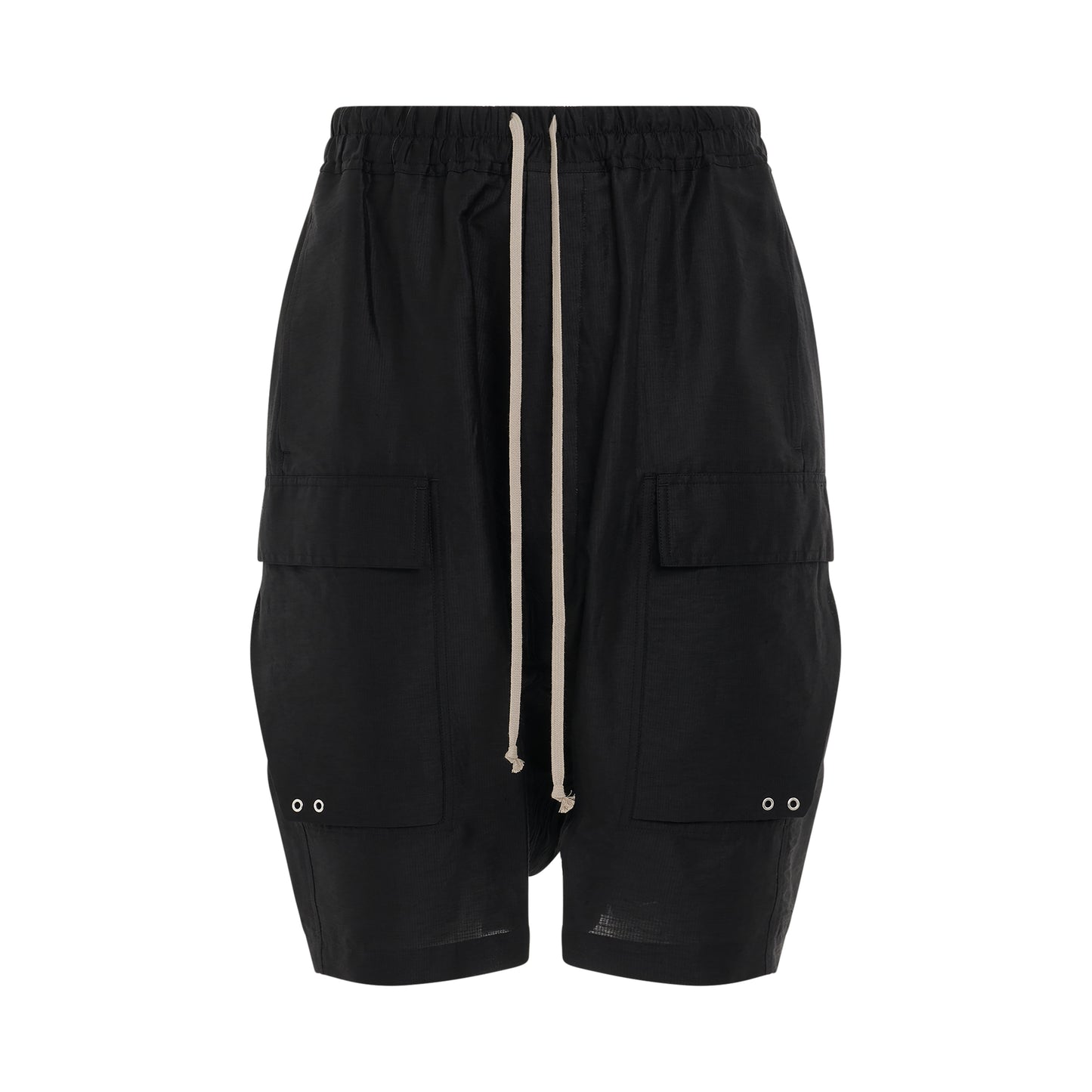 Woven Cargo Pod Shorts in Black