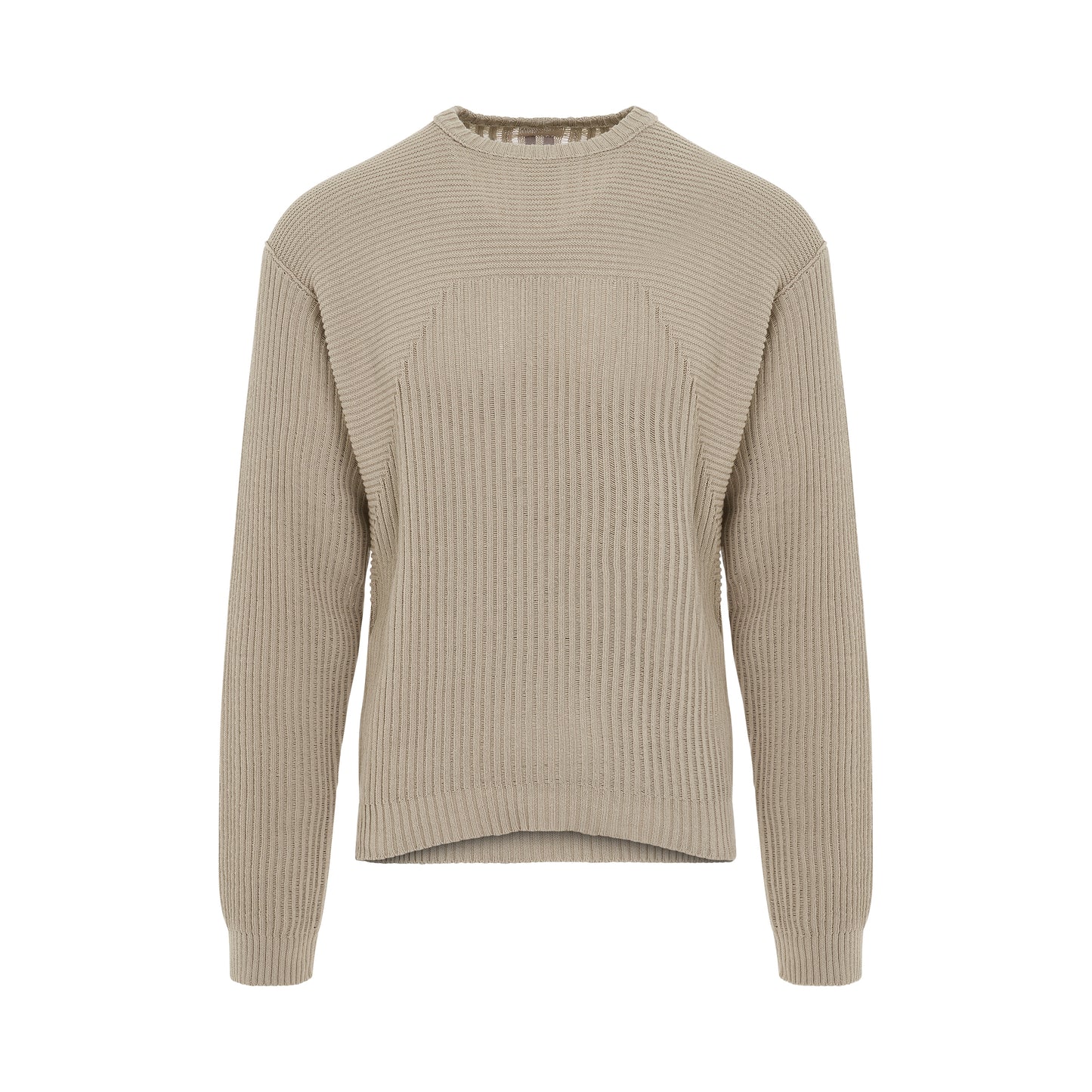 Turtle Neck Cotton Knit Sweater in Pearl