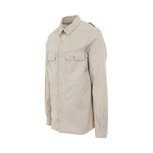 Woven Outershirt Jacket in Pearl