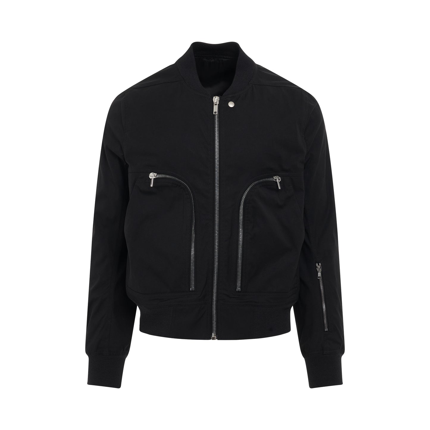 Bauhaus Flight Woven Bomber Jacket in Black