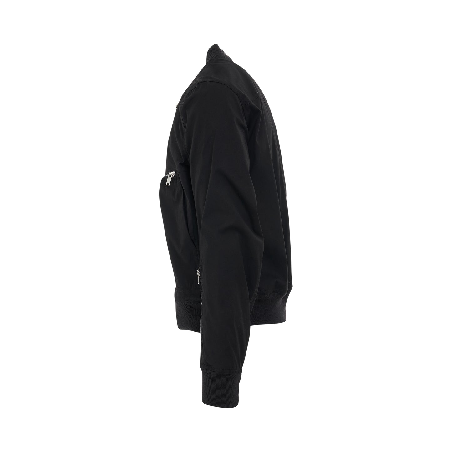 Bauhaus Flight Woven Bomber Jacket in Black