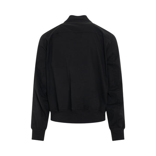 Bauhaus Flight Woven Bomber Jacket in Black