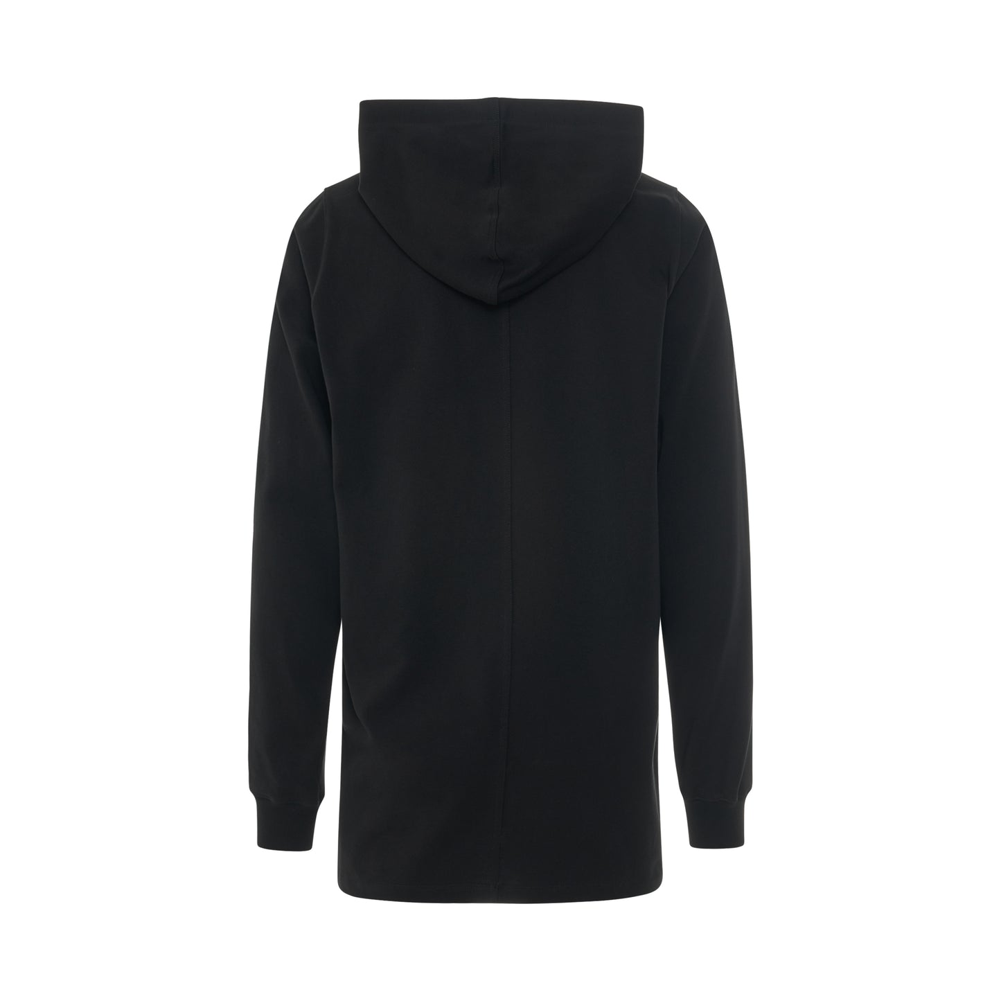 Long Knit Hoodie in Black