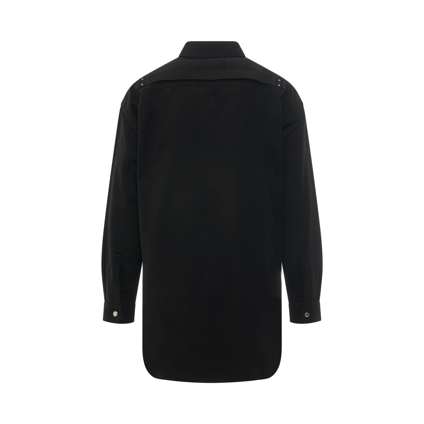 Woven Oversized Outershirt in Black