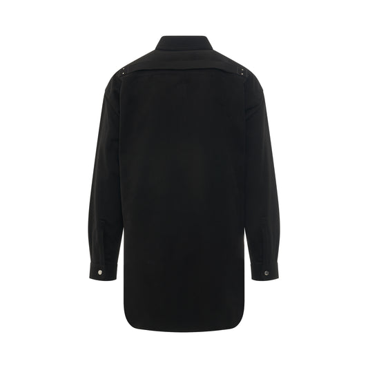 Woven Oversized Outershirt in Black