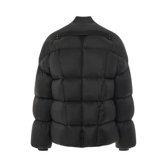 Woven Flight Down Jacket in Black