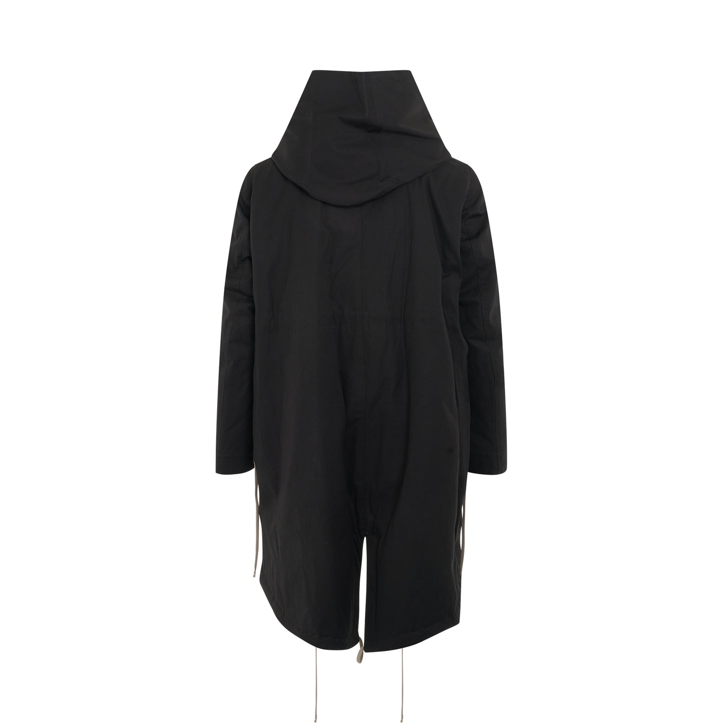 Bauhaus Fishtail Woven Padded Parka in Black