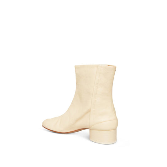 Tabi Ankle Boots 3cm Heel in White