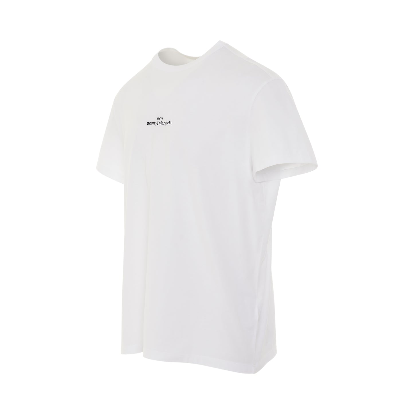 Upside Down Logo T-Shirt in White/Black