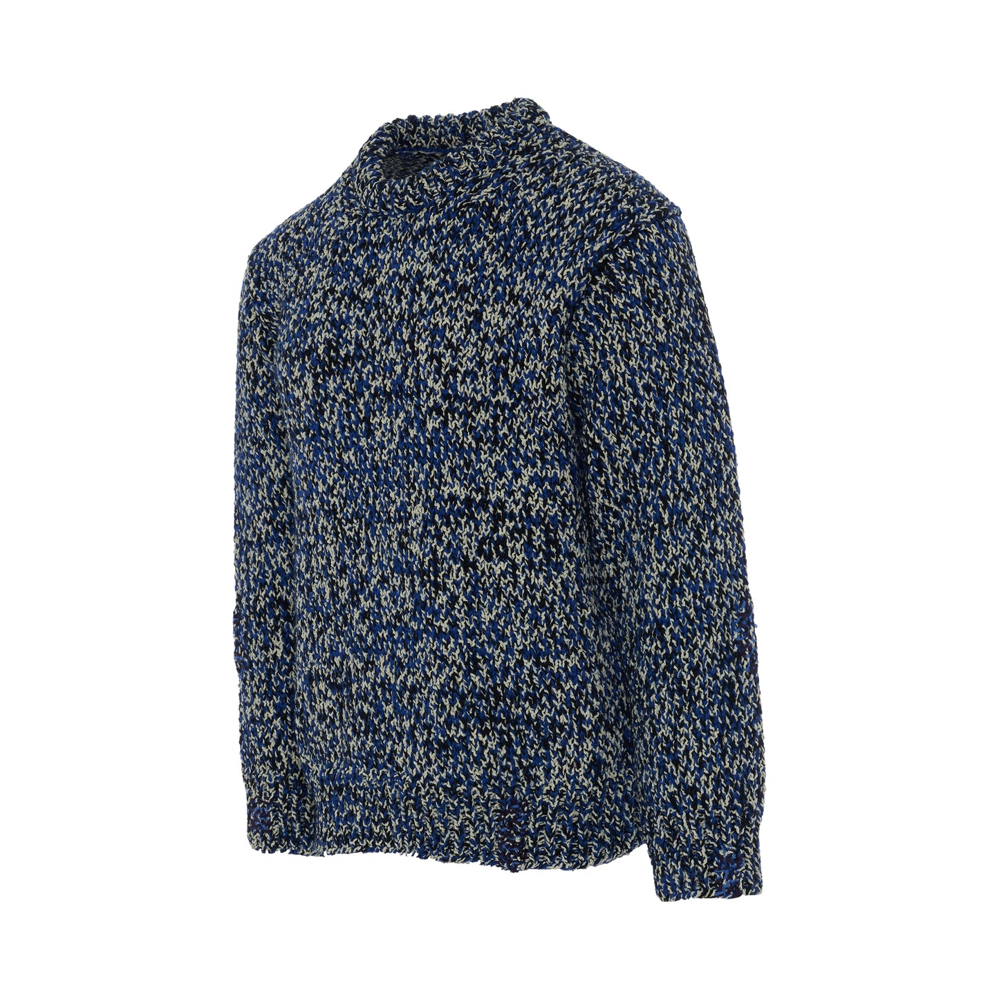 Wool Blend Long Sleeve Sweater in Blue