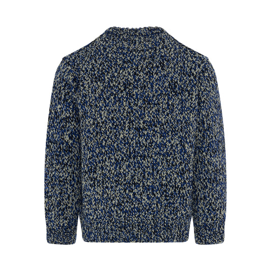 Wool Blend Long Sleeve Sweater in Blue