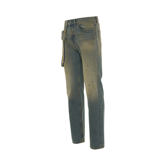 5 Pockets Slim Jeans in Dirty Wash