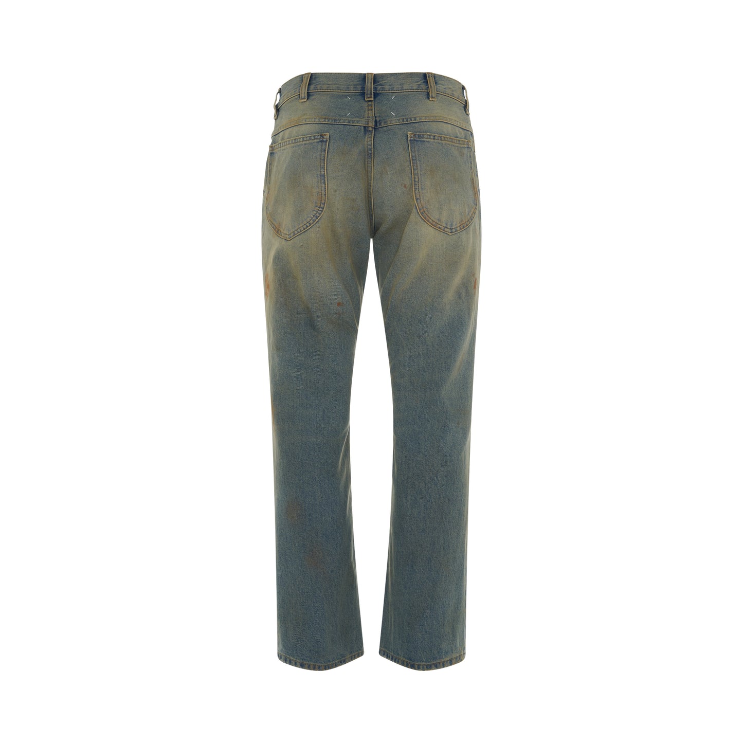 5 Pockets Straight Leg Jeans in Dirty Wash