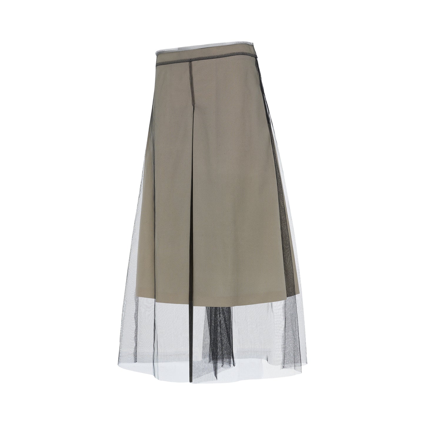 Calico Culottes with Tulle Overlay in Ecru