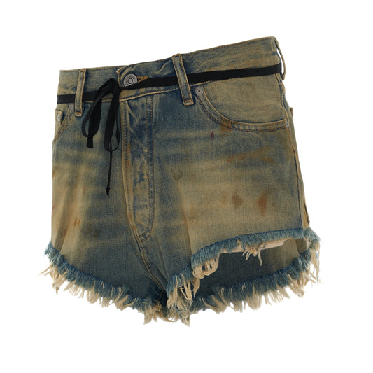 Raw Edge Denim Shorts in Dirty Denim