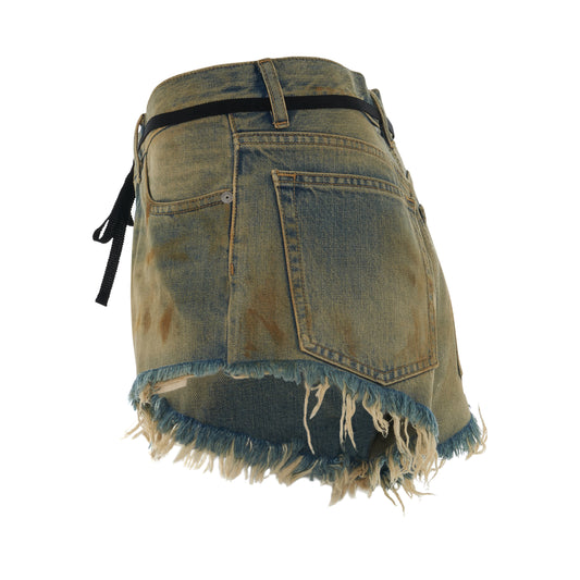 Raw Edge Denim Shorts in Dirty Denim