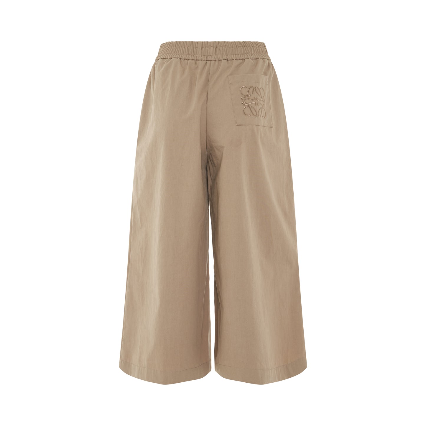 Cropped Cotton Trousers in Sandstone