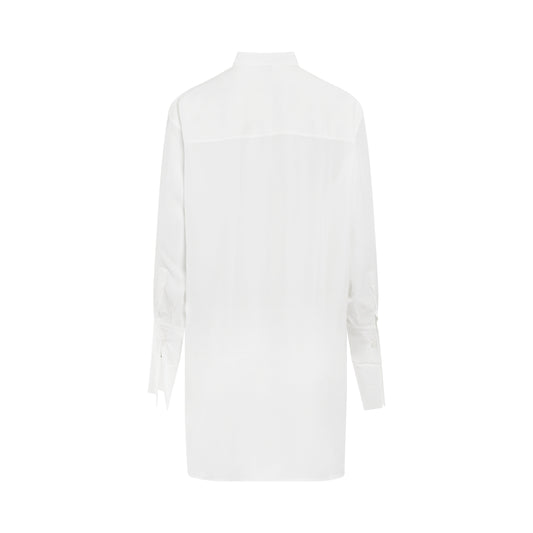 Asymmetric Silk Shirt in Ivory