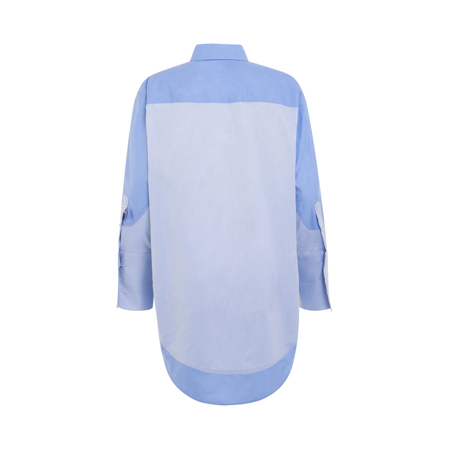 Trompe L'oeil Cotton Shirt in Light Blue