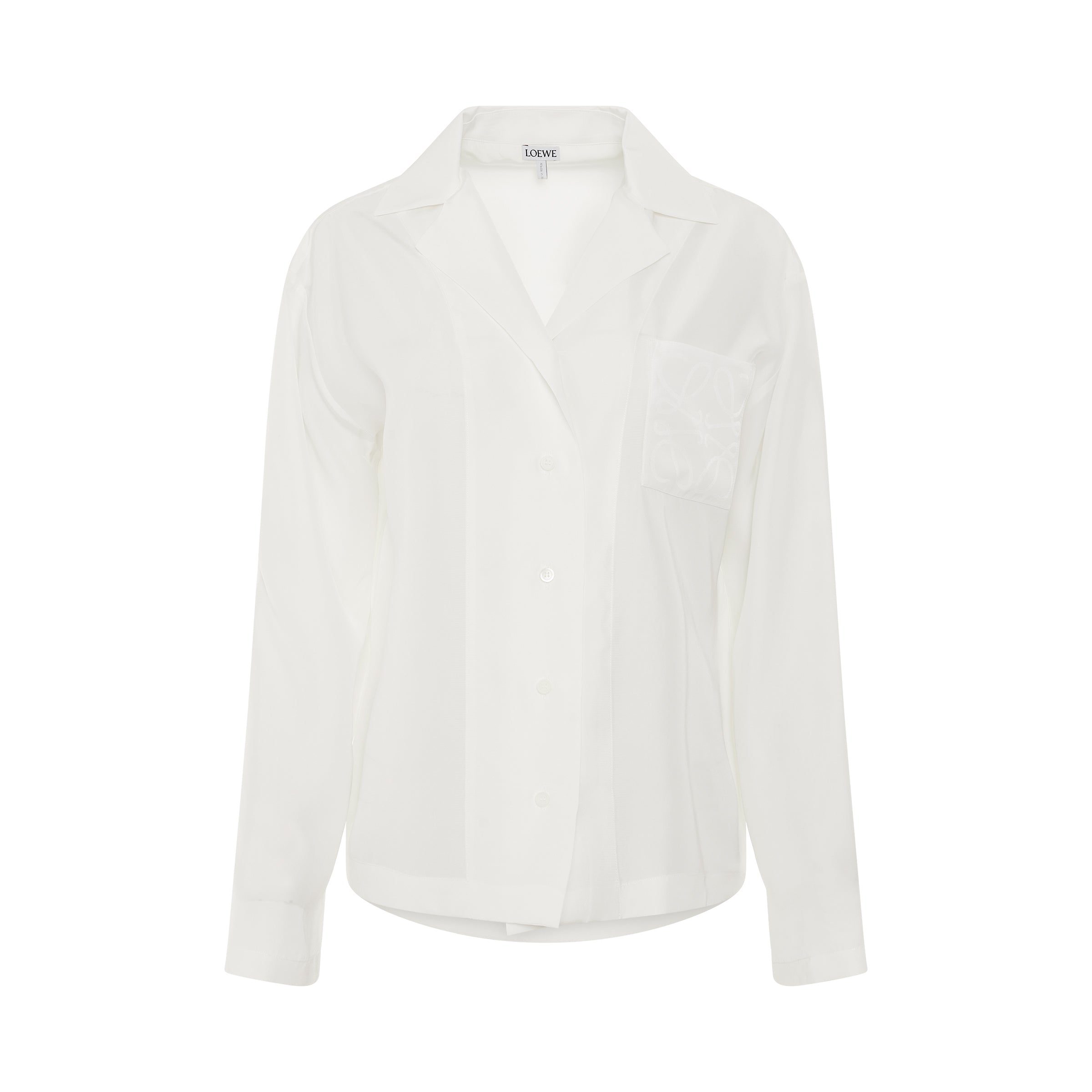 Anagram Pyjama Silk Blouse in Ivory