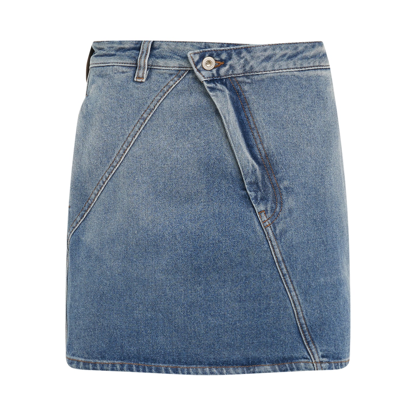 Anagram Mini Skirt in Mid Blue Denim