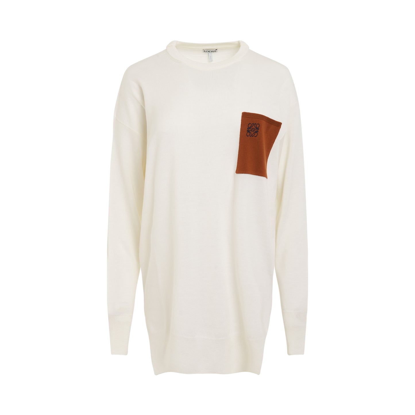 Anagram Pocket Sweater in Ecru