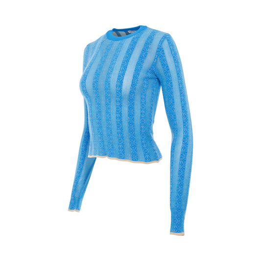 Anagram Devore Viscose Sweater in Light Blue