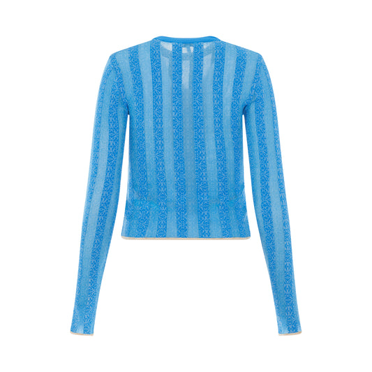 Anagram Devore Viscose Sweater in Light Blue