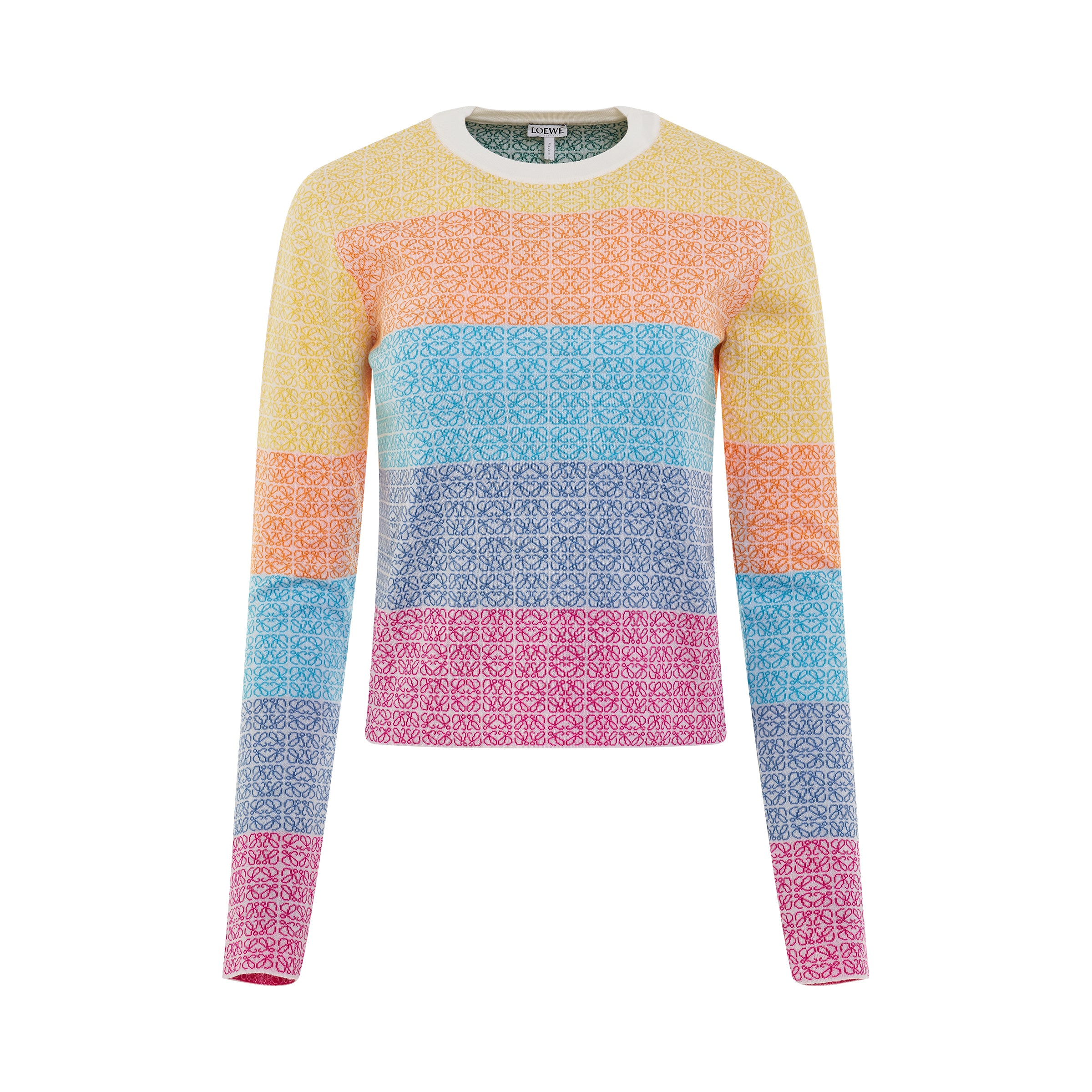 Anagram Jacquard Wool Sweater in Multicolour