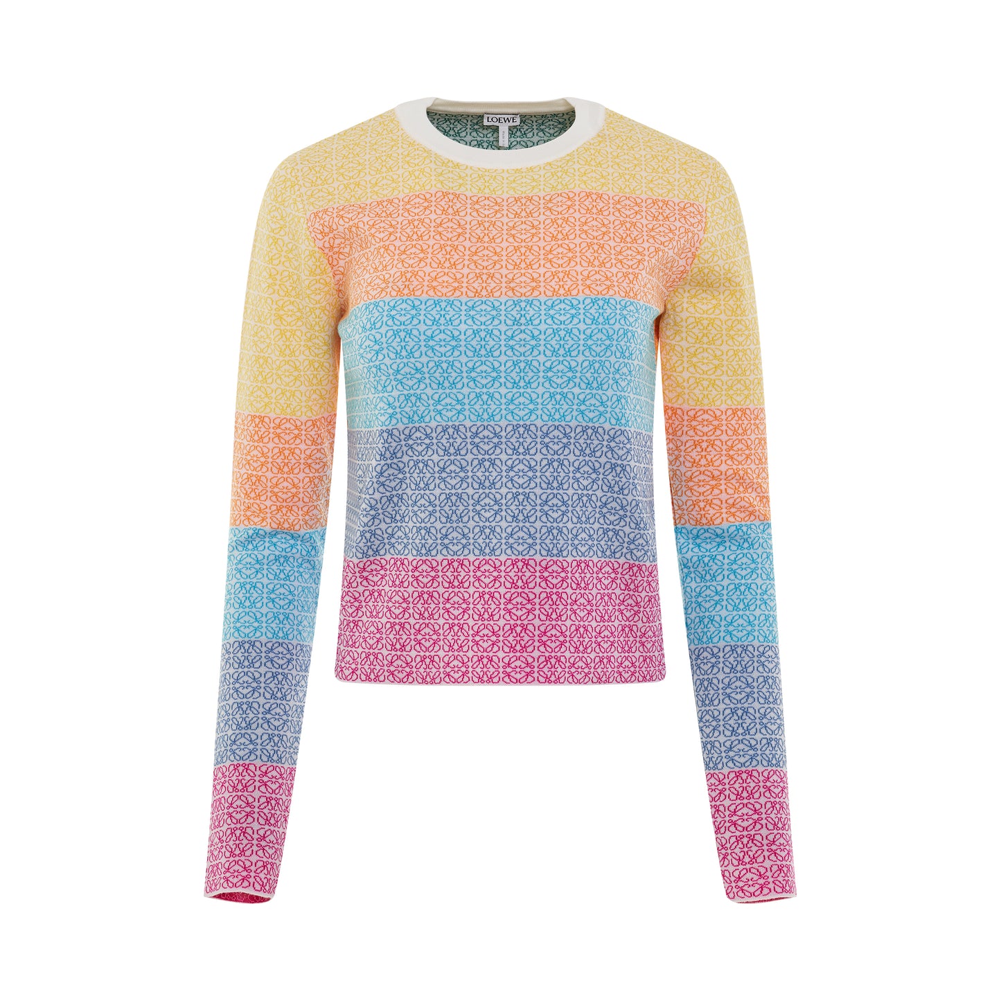 Anagram Jacquard Wool Sweater in Multicolour