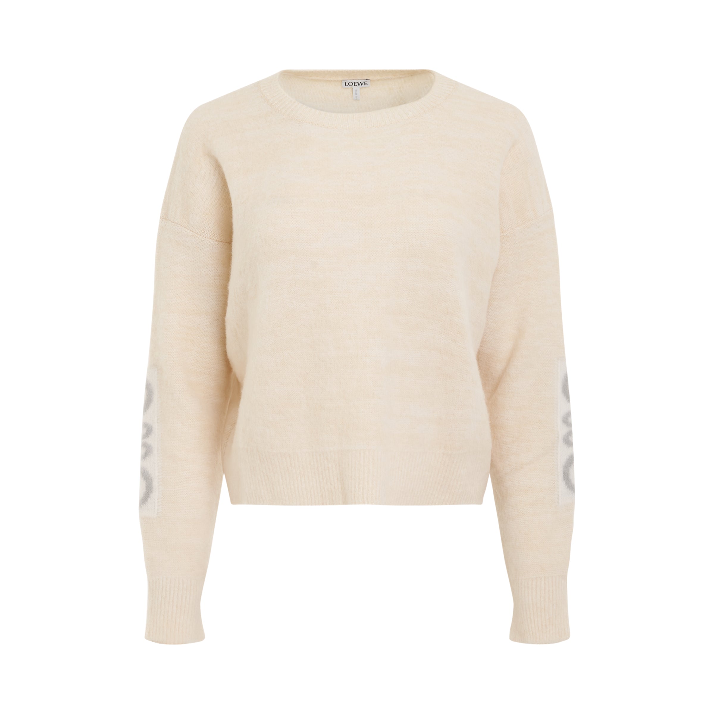 LOEWE Anagram Intarsia Sweater in Ecru – MARAIS