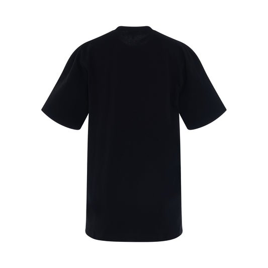 Anagram Logo T-Shirt in Cotton in Black