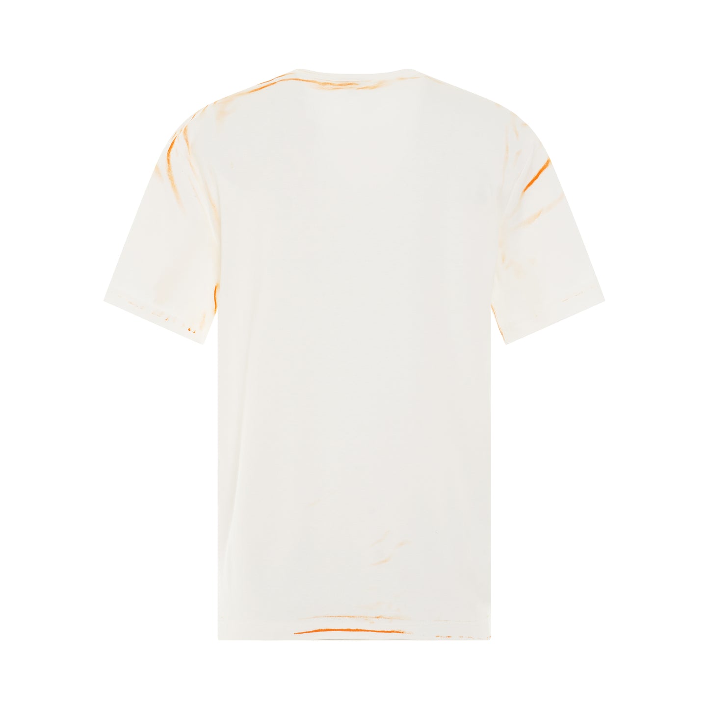 Anagram Print T-Shirt in White/Orange