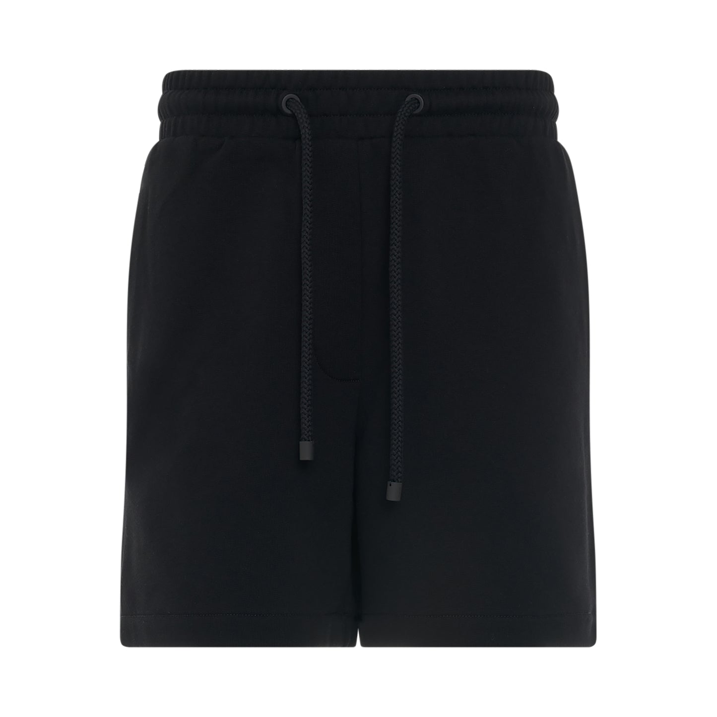 Drawstring Cotton Shorts in Black