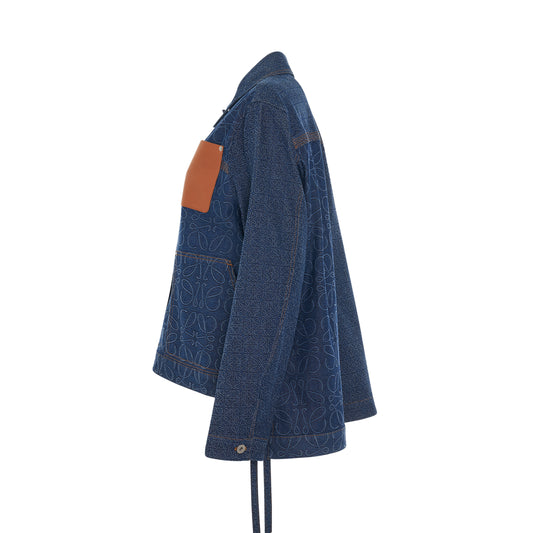 Anagram Workwear Denim Jacket in Indigo Blue