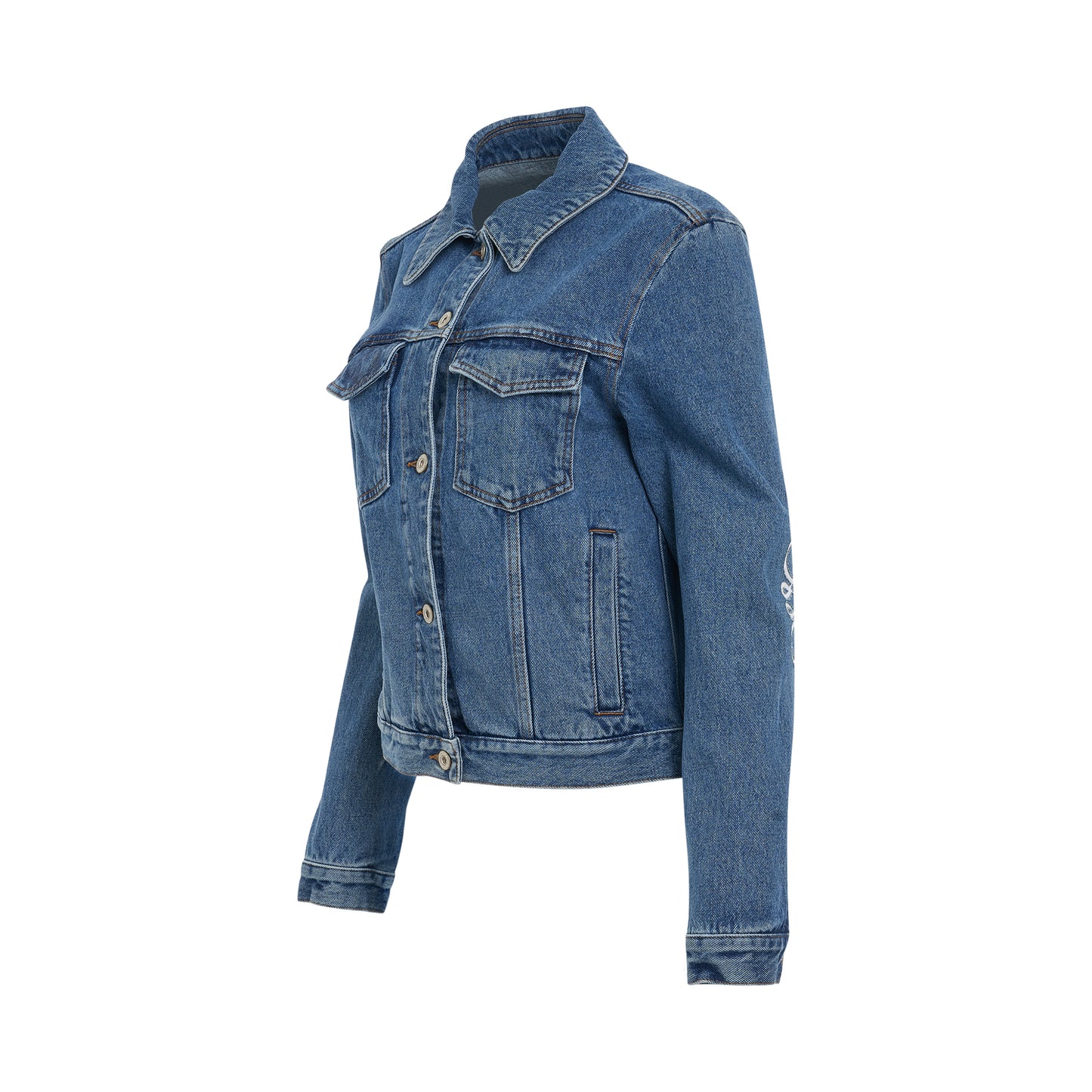 Anagram Jacket in Mid Blue Denim