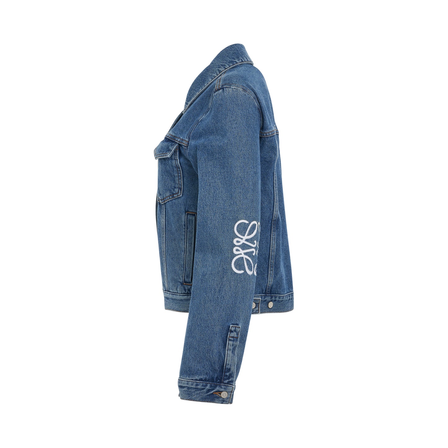 Anagram Jacket in Mid Blue Denim