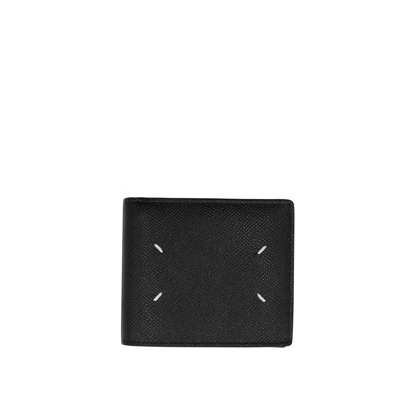 Four Stitch Bi-Fold Wallet in Black