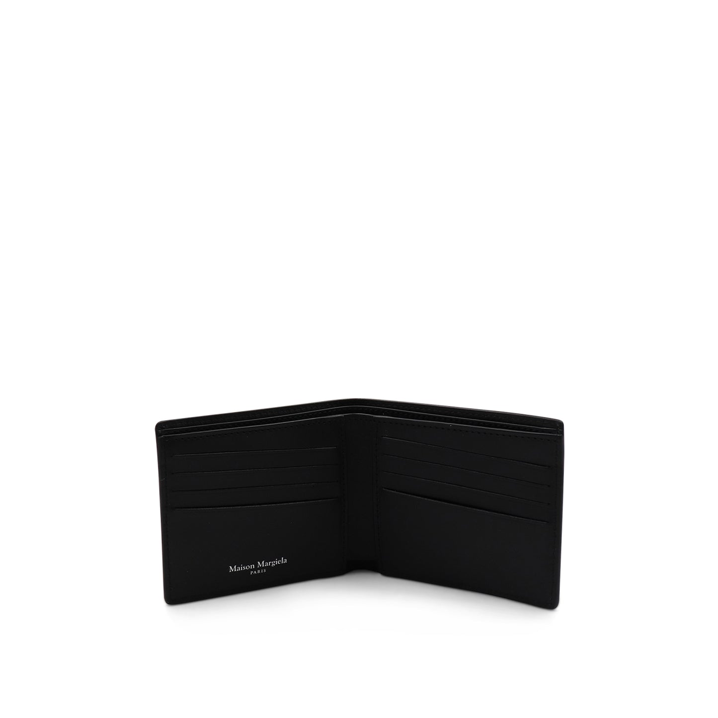 Four Stitch Bi-Fold Wallet in Black