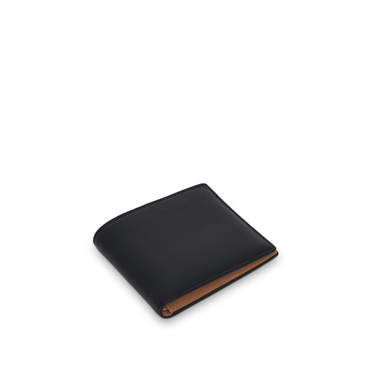 Flat Leather Wallet in Black