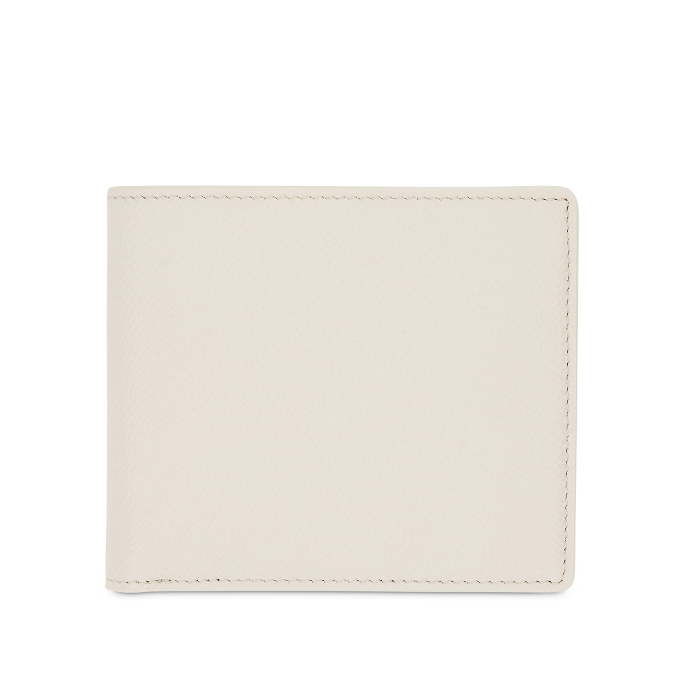 Grained Slim Bi-Fold Wallet in Grey